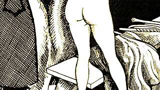 vintage erotic drawings showcase sensual retro fantasies