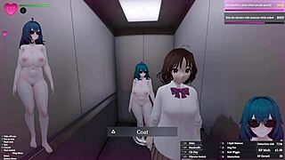 secret femboy manaka flashes big tits futanari. uncensored exhibitionism mission apartment 100