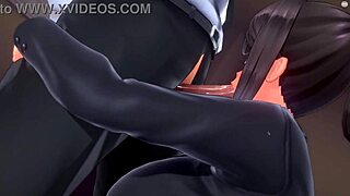 summer heat turns into a deepthroat blowjob with cum