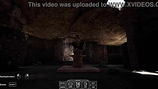 suggestive temple deflowering hints at lara's tight anal surrender to monster cocks