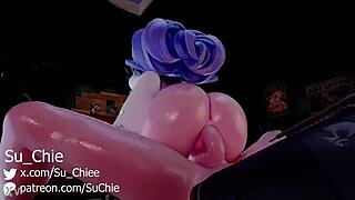 vivian and wise engage in full explicit 3d anime hentai animation sequence