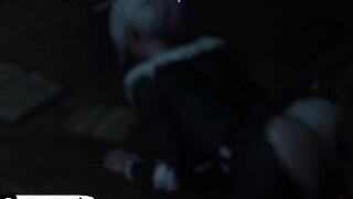 moaning so hard as sable ward's big ass takes rough monster cock doggystyle