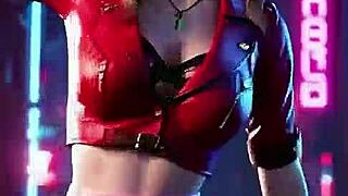 BOLD AERITH DANCES CHEERFULLY TWICE IN FF7 COSTUME UNCENSORED HENTAI