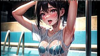 Young beauties stare seductively showing sexy armpits – dare you look?