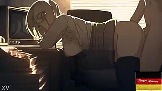 group of horny studs surround and relentlessly bang animated girl's tight holes in wild frenzy