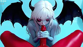 Blue archive red demons double blowjob anal squirting tits sensual overload!