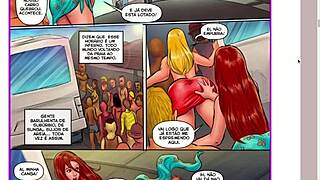 She sneaks onboard flashing her curves to strangers