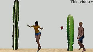 samba lady shakes ass in new 2024 hentai game stage sex play