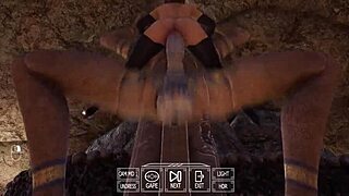 ancient robot statue wakes up slamming huge cock rhythmically into lara croft's dripping pussy non-stop