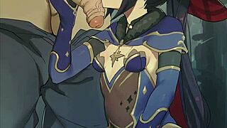 Oh man, Genshin Mona gives sloppy Japanese blowjob super erotic VC overload!