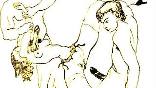 vintage erotic drawings showcase sensual retro fantasies