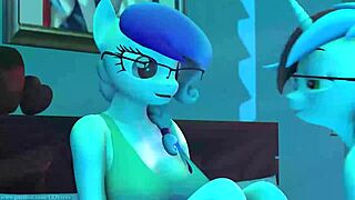 yo, check out these sexy earth and unicorn ponies getting it on in the bedroom