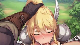 Blonde Bombshell Rides Arcade Bard's Massive Excalibone in Steamy HMV