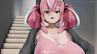 Chico Y Chica Animados Escalera Creampie Masturbation Frenzy!