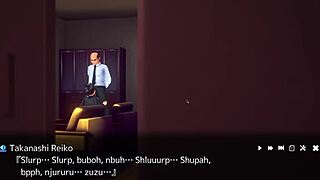 summer heat turns into a deepthroat blowjob with cum