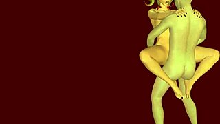 3d teen hottie mounts cock riding hard with bouncing ass and tits in intense animation