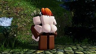 roblox adachi rei inflated by bbc blowjob cum kill la kill 3d