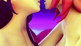 anime lesbians dive muffs lick pussies in heated cunilingus frenzy