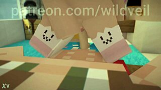 lucy and chad going rough again pt2 😈 minecraft couple fucks hard 💦