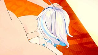 Furina Gulps Cum Then Takes It Deep in Her Dripping Wet Pussy