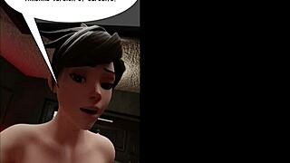 a massive giant gives emily the oral vore treatment in overwatch comic