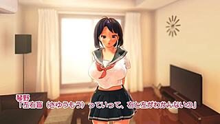 Giant tits JK Akari misenters apartment gets punished creampie fuck summer evening