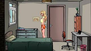 a masseur fingers innocent jenny's pussy then stranger jerks off watching her beach ass