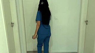 her soft hands on his throbbing weakness turns relaxation into steamy temptation