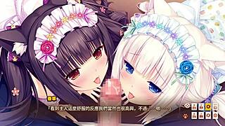 young maids unleash fierce group blowjobs nekopara vol 1 scene 3