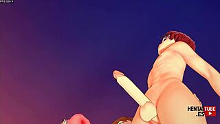 todoroki sneaks handjob fuck with ochako on ua rooftop my hero academia hentai