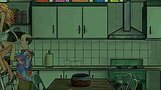 Jenny Helps Exhibitionist Cum on Tits After Flashing Hentai Game