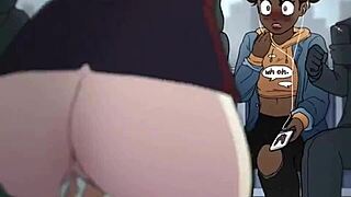 teen hentai girl shocked discovering she's not alone just across the room