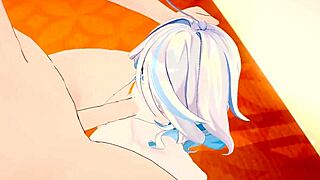 Furina Gulps Cum Then Takes It Deep in Her Dripping Wet Pussy