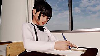 dig this sexy japanese schoolgirl's cute ponytail blowjob in 3d hentai?