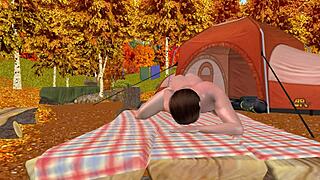 Man shakes huge cock dominating anime babe in wild 3D positions