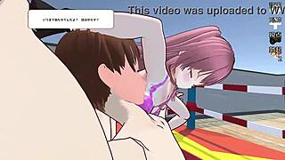 submissive male endures ball kicks in hentai game bdsm scene