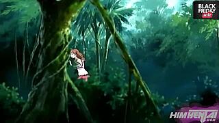 threesome anal blowjob cum on tits with stepsisters uncensored hentai