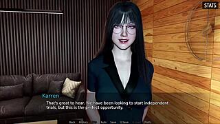 Blonde bbw piles on pounds craving white cock pounding in gain trials game hentai scene