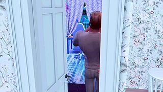 Stepfather Seduces Curvy Stepdaughter Behind Stepmom in Sims Hentai