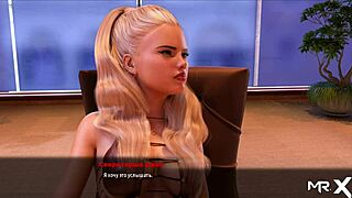 Fashionbusiness humiliation ramps up at work in this anime game scene