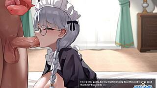 Wife's maid roleplay tempts master in cosplay game