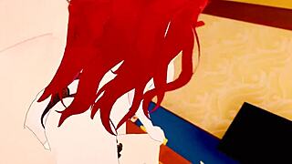 himeko's squirting tits and creampie blasts intrigue in honkai star rail hardcore compilation