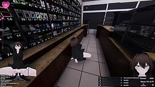 exhibitionist girl squirts uncontrollably in store public flash! 😱💦🔥 can't hold back