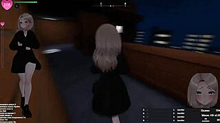 uh she grabs that dildo in fitting room masturbating squirting for old man watching hentai game