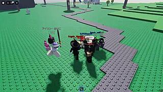 witch futa pounds girl hard in roblox hentai game