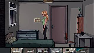 Jenny Helps Exhibitionist Cum on Tits After Flashing Hentai Game