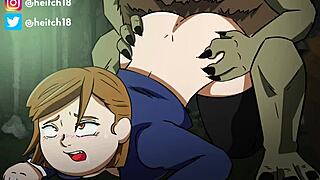 Nobara si ji nechá drsně ošukat obrovským prokletým duchem náhled