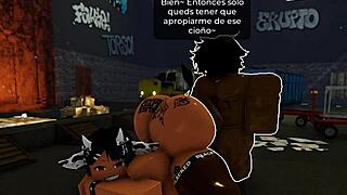 nagatoro bends for quick bbc pounding in roblox roleplay 🍑🍆