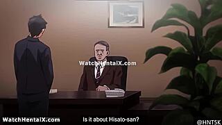 Chubby Anime Wife Cheats with Boss Doggy Creampie