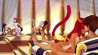 nebet's furry pussy fucked hard in space paws game scene